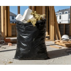 Construction bags for polystyrene recycling – Black, 100x200cm, 0.04g/m², 500L – 10 pieces