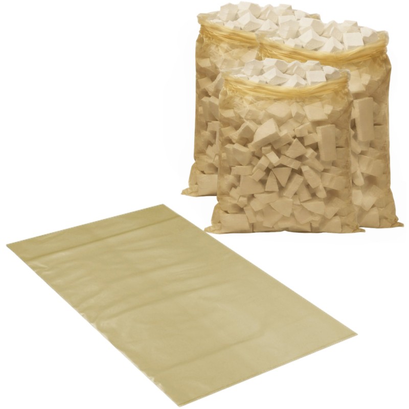 Stavební pytle na polystyren, recyklované, 110 x 200 cm, 0,04 500 l – 10 kusů