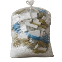 Construction bags for polystyrene foam, LD PE, 110 x 200 cm, 0.08 mm, 500 litres – 10 pieces