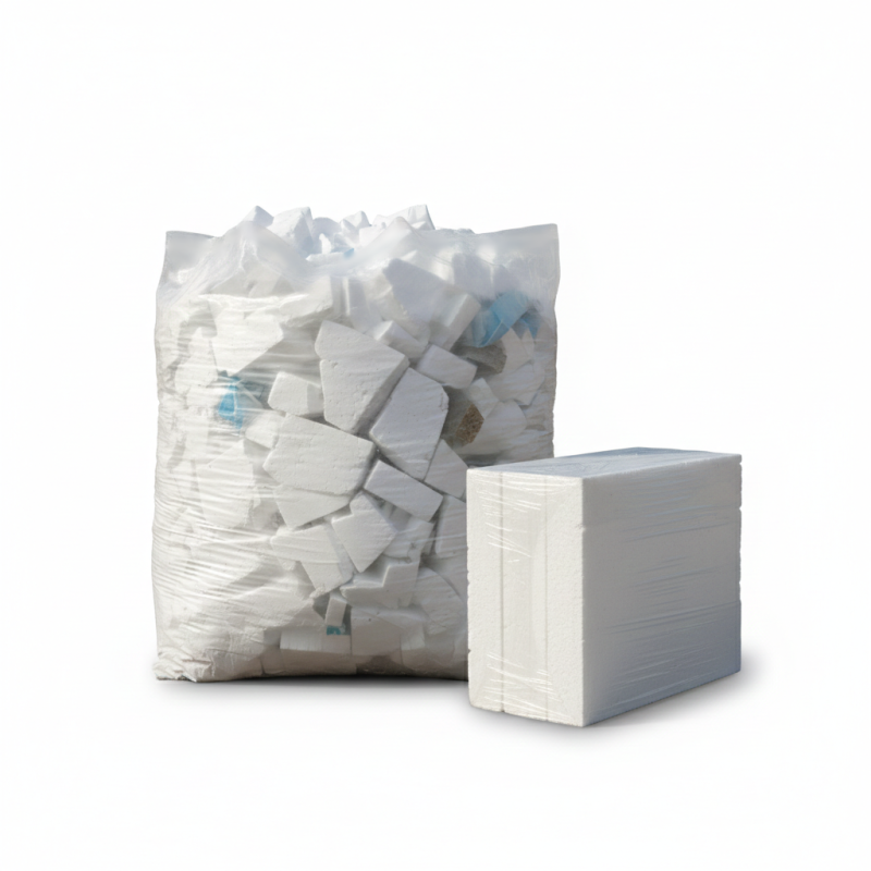 Construction bags for polystyrene foam, LD PE 85+2f38/200cm (160x200cm), 0.08 mm, 1000 litres – 10 pieces