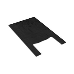 Einweg-Plastikbeutel 25+2x5/45cm 35x45cm 0,013 100 / 200 / 2000Stück weiß / schwarz HDPE