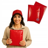 Foliopaki kurierskie recykling 350x450mm 35x45cm 0,055 Czerwone 25szt