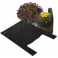 Reklamówki jednorazowe na chryzantemy Wszystkich Świętych 60x80cm 0,013 100szt czarne HDPE