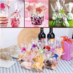 Woreczki celofanowe z dnem krzyżowym 14x27 cm PP BG 0,03 25 szt