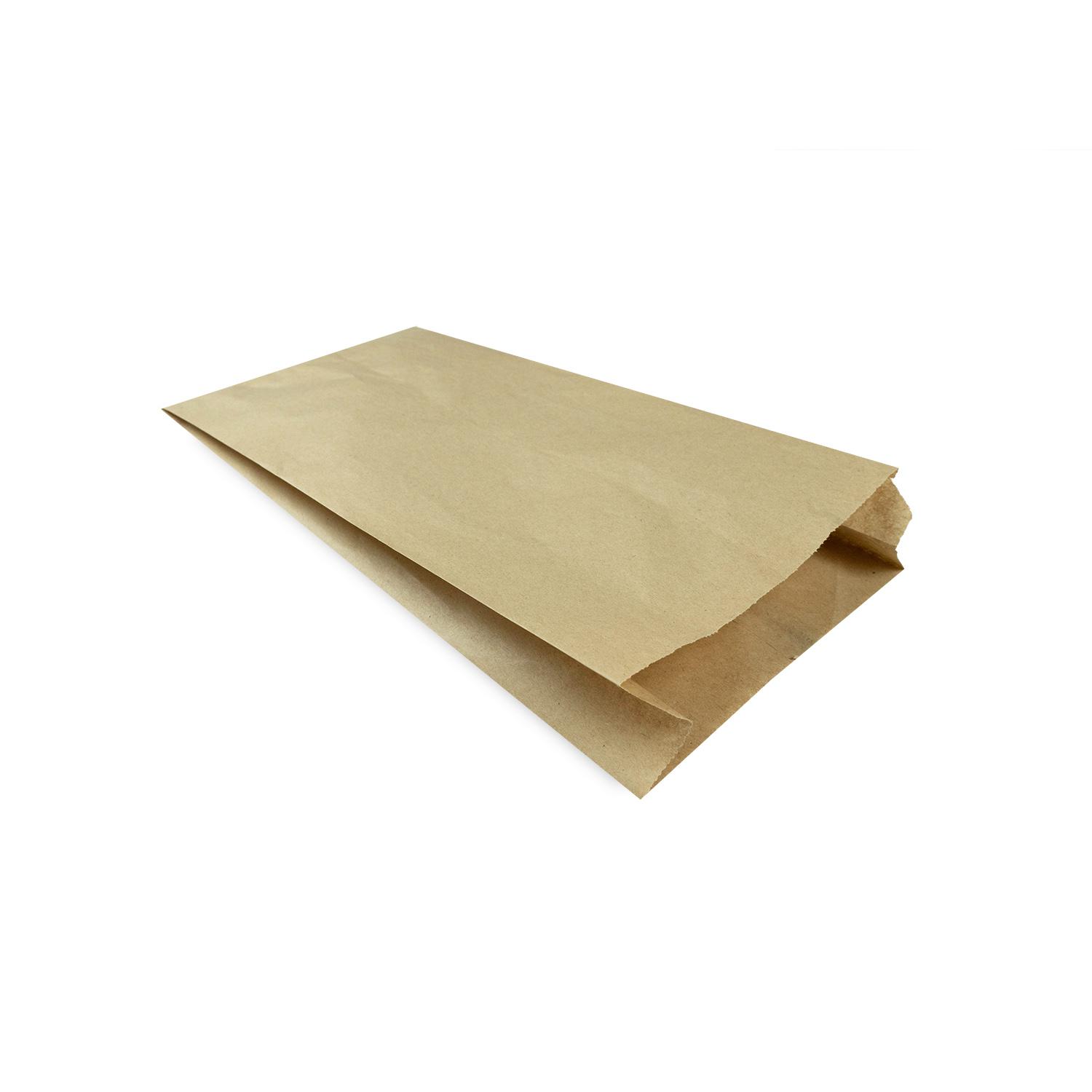 Torebki papierowe torby śniadaniowe fałdowe 17x6x29 brąz