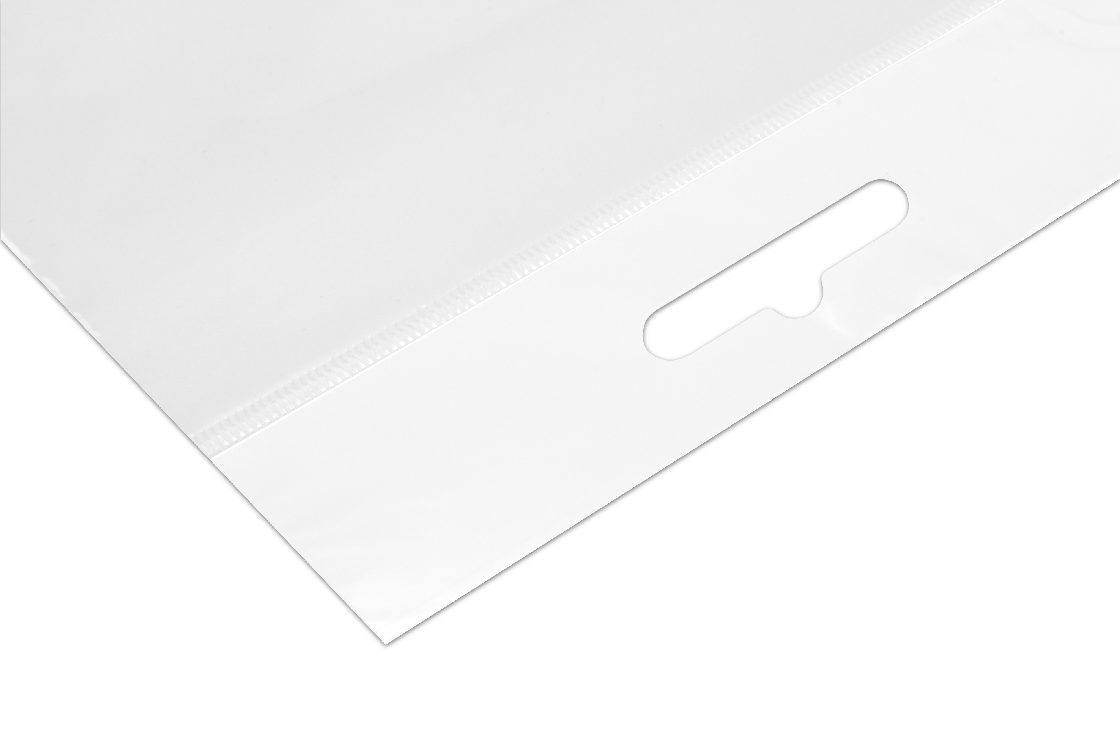 Zellophanbeutel 80x120+35mm 8x12+3.5cm PPKT BG + Euro-Aufhänger 100St.